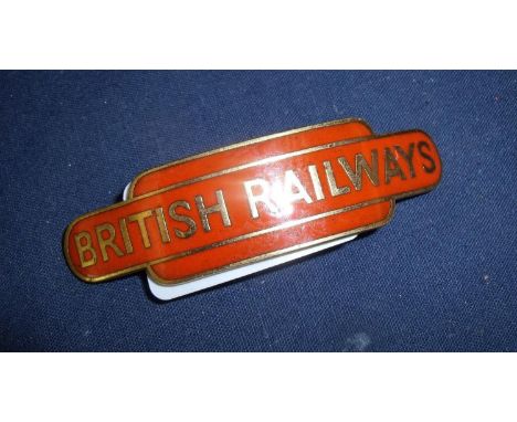 British Railways North East Region totem enamel cap badge, by J R Gaunt London 