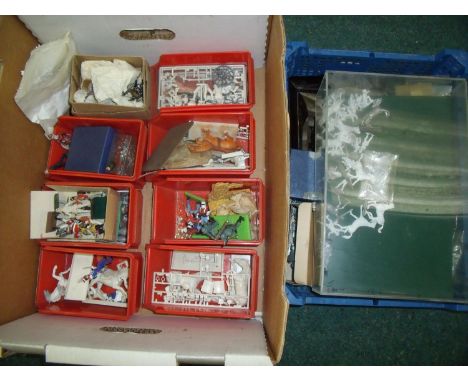 Large selection of various assorted military miniatures including cast metal, plastic etc. of various scales, mostly Napoleon