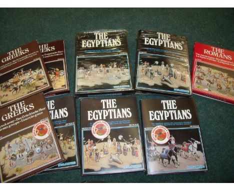 Ten 1/32 scale model sets for the Egyptians, Romans etc 