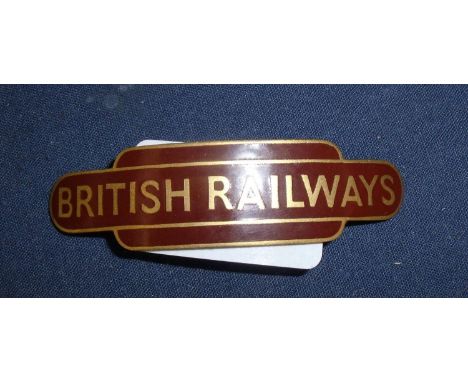 British Railways totem enamel cap badge by J R Gaunt London 