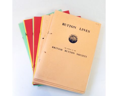 A large quantity of "Button Lines", "The Journal of the British Button Society", "The National Button Bulletin" 1965 and 66 a
