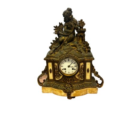 Caudron Eleve De Breguet -19th century french ormolu clock Height 44 cm x 37 cm 