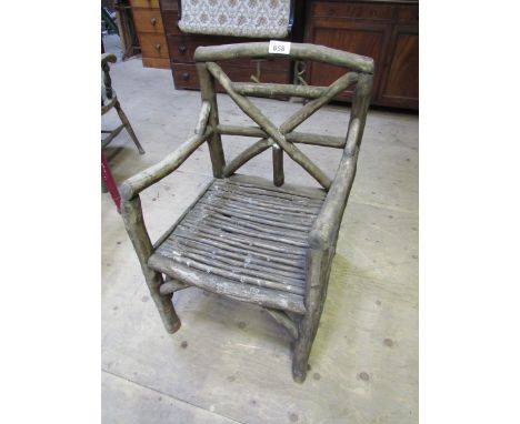  Sale Item:    OUTSIDE LOG CHAIR (AF)   Vat Status:   No Vat   Buyers Premium:  This lot is subject to a Buyers Premium of 15