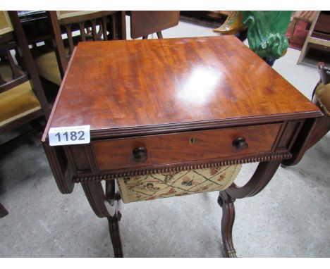  Sale Item:    MAHOGANY WORK BOX   Vat Status:   No Vat   Buyers Premium:  This lot is subject to a Buyers Premium of 15% + V