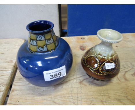  Sale Item:    2 DOULTON STONEWARE VASES   Vat Status:   No Vat   Buyers Premium:  This lot is subject to a Buyers Premium of
