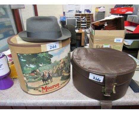  Sale Item:    2 HAT BOXES & 1 HAT (AF)   Vat Status:   No Vat   Buyers Premium:  This lot is subject to a Buyers Premium of 