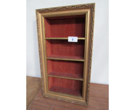  Sale Item:    GILT WALL DISPLAY UNIT   Vat Status:   No Vat   Buyers Premium:  This lot is subject to a Buyers Premium of 15