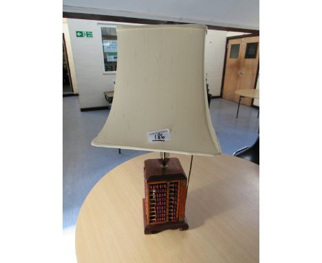  Sale Item:    ORIENTAL ABACUS LAMP (AF)   Vat Status:   No Vat   Buyers Premium:  This lot is subject to a Buyers Premium of