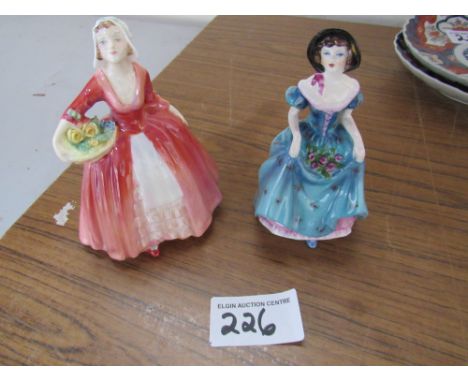  Sale Item:    2 LADY FIGURINES DOULTON JANET & PENELOPE COALPORT  Vat Status:   No Vat   Buyers Premium:  This lot is subjec