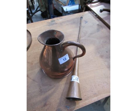  Sale Item:    COPPER JUG & HORN (AF)   Vat Status:   No Vat   Buyers Premium:  This lot is subject to a Buyers Premium of 15