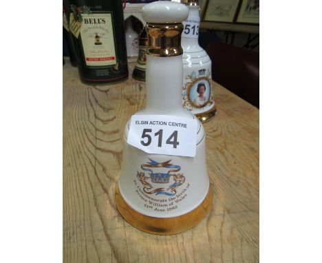  Sale Item:    BELLS DECANTER-NO BOX PRINCE WILLIAMS BIRTH  Vat Status:   No Vat   Buyers Premium:  This lot is subject to a 