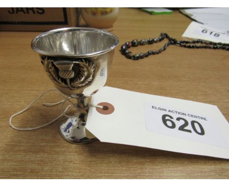  Sale Item:    SILVER THISTLE EGG CUP 1929   Vat Status:   No Vat   Buyers Premium:  This lot is subject to a Buyers Premium 