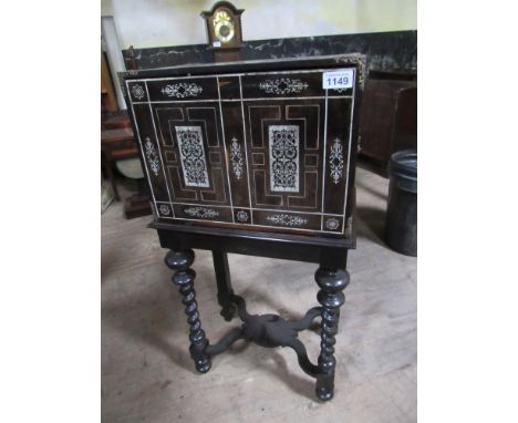  Sale Item:    INLAID MUSIC CABINET   Vat Status:   No Vat   Buyers Premium:  This lot is subject to a Buyers Premium of 15% 