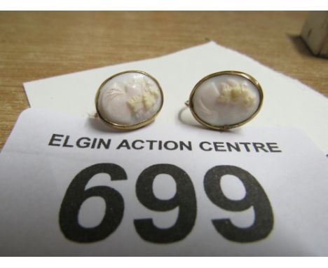  Sale Item:    9 CT CAMEO EAR RINGS   Vat Status:   No Vat   Buyers Premium:  This lot is subject to a Buyers Premium of 15% 