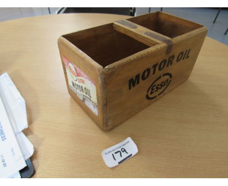  Sale Item:    WOODEN ESSO OIL BOX (AF)   Vat Status:   No Vat   Buyers Premium:  This lot is subject to a Buyers Premium of 