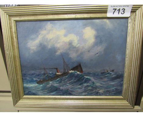  Sale Item:    OIL PAINTING THE TRAMP C MEACHAM   Vat Status:   No Vat   Buyers Premium:  This lot is subject to a Buyers Pre