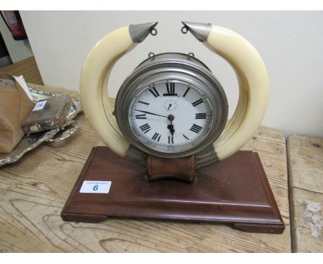  Sale Item:    HORN CLOCK (AF)   Vat Status:   No Vat   Buyers Premium:  This lot is subject to a Buyers Premium of 15% + Vat