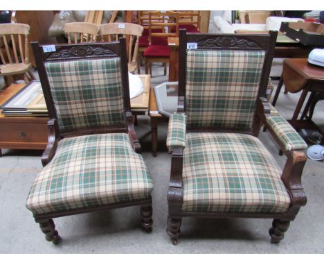  Sale Item:    2 EDWARDIAN CHAIRS   Vat Status:   No Vat   Buyers Premium:  This lot is subject to a Buyers Premium of 15% + 