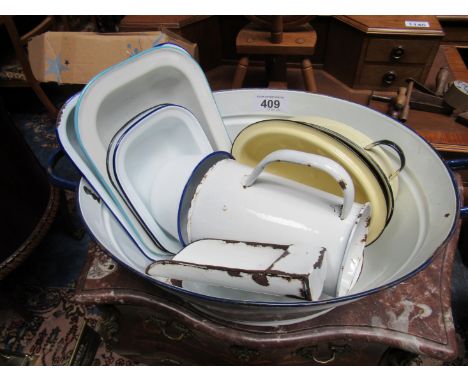  Sale Item:    SELECTION ENAMEL WARE (AF)   Vat Status:   No Vat   Buyers Premium:  This lot is subject to a Buyers Premium o