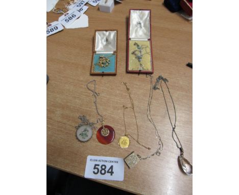  Sale Item:    6 NECKLACES & PENDANTS   Vat Status:   No Vat   Buyers Premium:  This lot is subject to a Buyers Premium of 15