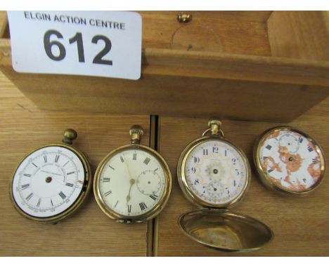  Sale Item:    BOX 4 GOLD PLATED WATCHES (AF)   Vat Status:   No Vat   Buyers Premium:  This lot is subject to a Buyers Premi