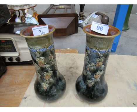  Sale Item:    2 ROYAL DOULTON VASES   Vat Status:   No Vat   Buyers Premium:  This lot is subject to a Buyers Premium of 15%