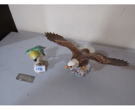  Sale Item:    2 PCS BESWICK PARAKETT No 930 & BALD EAGLE No 1018 (AF)  Vat Status:   No Vat   Buyers Premium:  This lot is s