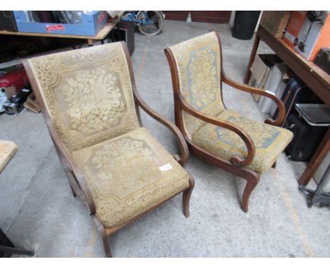  Sale Item:    2 TAPESTRY CHAIRS   Vat Status:   No Vat   Buyers Premium:  This lot is subject to a Buyers Premium of 15% + V