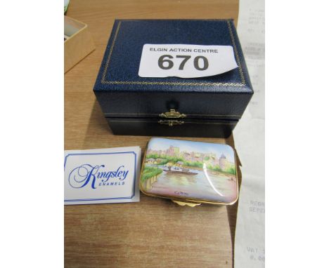  Sale Item:    KINGSLEY LTD ED ENAMEL BOX 88/ 250 70TH BIRTHDAY QUEEN 1926/96  Vat Status:   No Vat   Buyers Premium:  This l