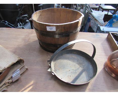  Sale Item:    METAL PAN & BARREL TUB (AF)   Vat Status:   No Vat   Buyers Premium:  This lot is subject to a Buyers Premium 