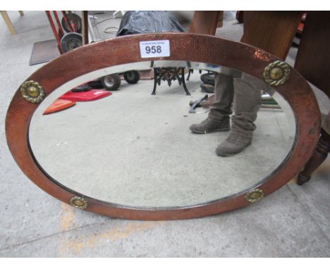  Sale Item:    COPPER MIRROR & 4 BRASS PLAQUES   Vat Status:   No Vat   Buyers Premium:  This lot is subject to a Buyers Prem