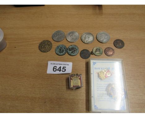  Sale Item:    BOX COINS TOKENS MEDALLIONS ETC   Vat Status:   No Vat   Buyers Premium:  This lot is subject to a Buyers Prem
