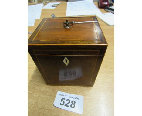  Sale Item:    YEW WOOD TEA CADDY (AF)   Vat Status:   No Vat   Buyers Premium:  This lot is subject to a Buyers Premium of 1