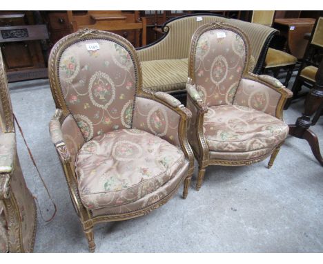  Sale Item:    2 GILT PARLOUR CHAIRS   Vat Status:   No Vat   Buyers Premium:  This lot is subject to a Buyers Premium of 15%