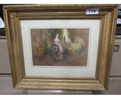  Sale Item:    PRINT LADY SPINNING R MURISON (FRAME AF)  Vat Status:   No Vat   Buyers Premium:  This lot is subject to a Buy