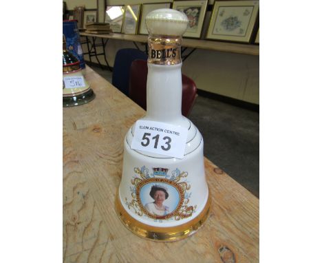  Sale Item:    BELLS DECANTER-NO BOX QUEENS 60TH BIRTHDAY  Vat Status:   No Vat   Buyers Premium:  This lot is subject to a B