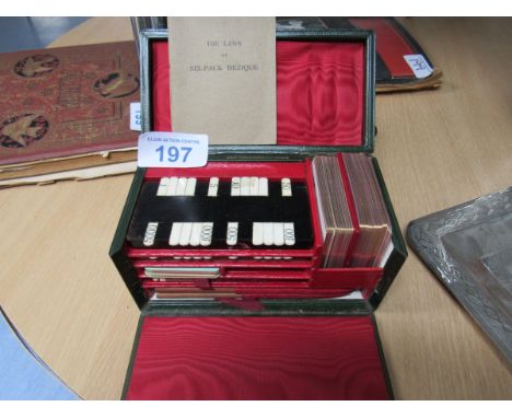  Sale Item:    LEATHER CASED BEZIQUE CARD GAME (AF)  Vat Status:   No Vat   Buyers Premium:  This lot is subject to a Buyers 
