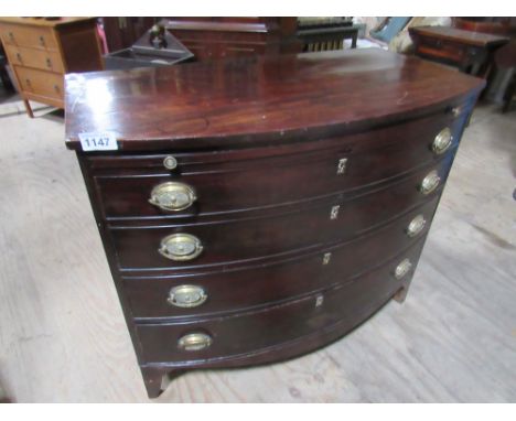  Sale Item:    BOW FRONTED 5 DRAWER CHEST   Vat Status:   No Vat   Buyers Premium:  This lot is subject to a Buyers Premium o