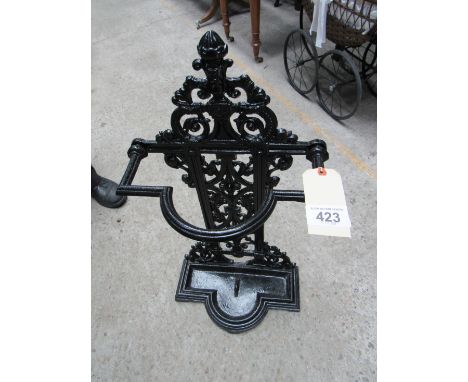  Sale Item:    CAST IRON STICK STAND   Vat Status:   No Vat   Buyers Premium:  This lot is subject to a Buyers Premium of 15%
