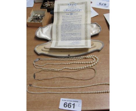  Sale Item:    SIMULATED LOTUS PEARLS RECEIPT 13/10/56  Vat Status:   No Vat   Buyers Premium:  This lot is subject to a Buye