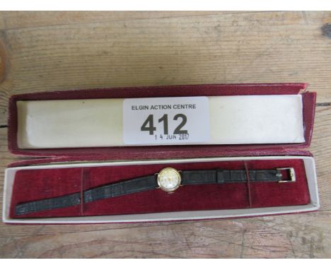  Sale Item:    9 CT GOLD AUDAX LADIES WATCH (BOX AF)  Vat Status:   No Vat   Buyers Premium:  This lot is subject to a Buyers