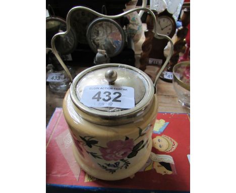  Sale Item:    BRISTOLIA WARE BISCUIT BARREL   Vat Status:   No Vat   Buyers Premium:  This lot is subject to a Buyers Premiu
