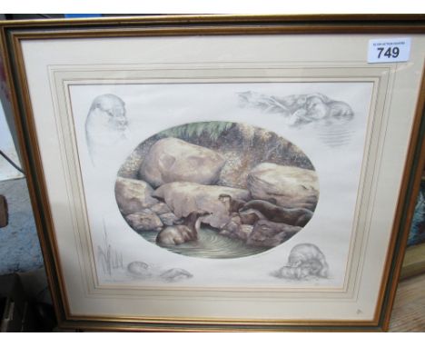  Sale Item:    LTD EDT PRINT 300/850 OTTERS BY NIGEL HEMMING  Vat Status:   No Vat   Buyers Premium:  This lot is subject to 
