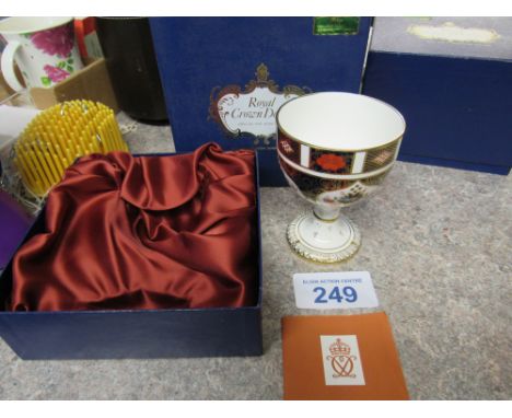  Sale Item:    BOXED ROYAL CROWN DERBY GOBLET   Vat Status:   No Vat   Buyers Premium:  This lot is subject to a Buyers Premi