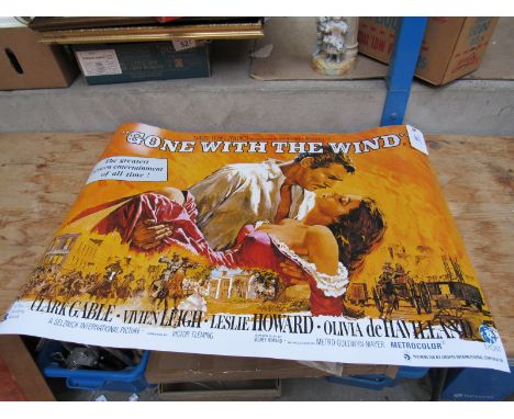  Sale Item:    POSTER- GONE WITH THE WIND   Vat Status:   No Vat   Buyers Premium:  This lot is subject to a Buyers Premium o