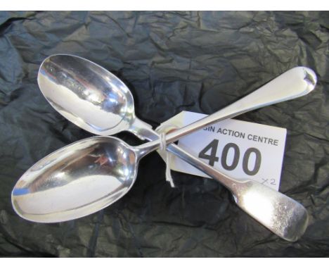  Sale Item:    2 EDINBURGH SILVER DESSERT SPOONS  Vat Status:   No Vat   Buyers Premium:  This lot is subject to a Buyers Pre