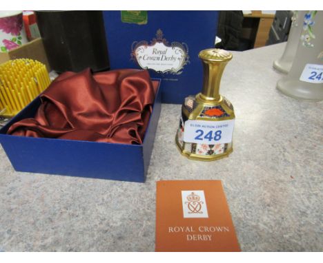  Sale Item:    BOXED ROYAL CROWN DERBY BELL   Vat Status:   No Vat   Buyers Premium:  This lot is subject to a Buyers Premium