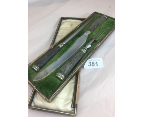  Sale Item:    CARVING SET- (CASE AF)   Vat Status:   No Vat   Buyers Premium:  This lot is subject to a Buyers Premium of 15