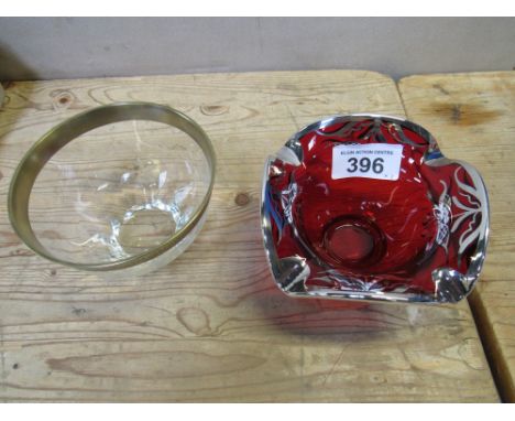  Sale Item:    2 BOHEMIAN ART GLASS BOWLS   Vat Status:   No Vat   Buyers Premium:  This lot is subject to a Buyers Premium o