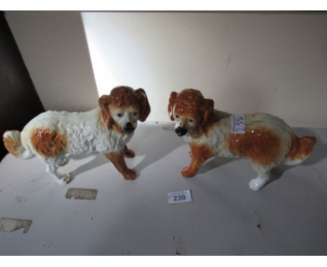  Sale Item:    PAIR SCOTTISH POTTERY DOGS (AF)   Vat Status:   No Vat   Buyers Premium:  This lot is subject to a Buyers Prem